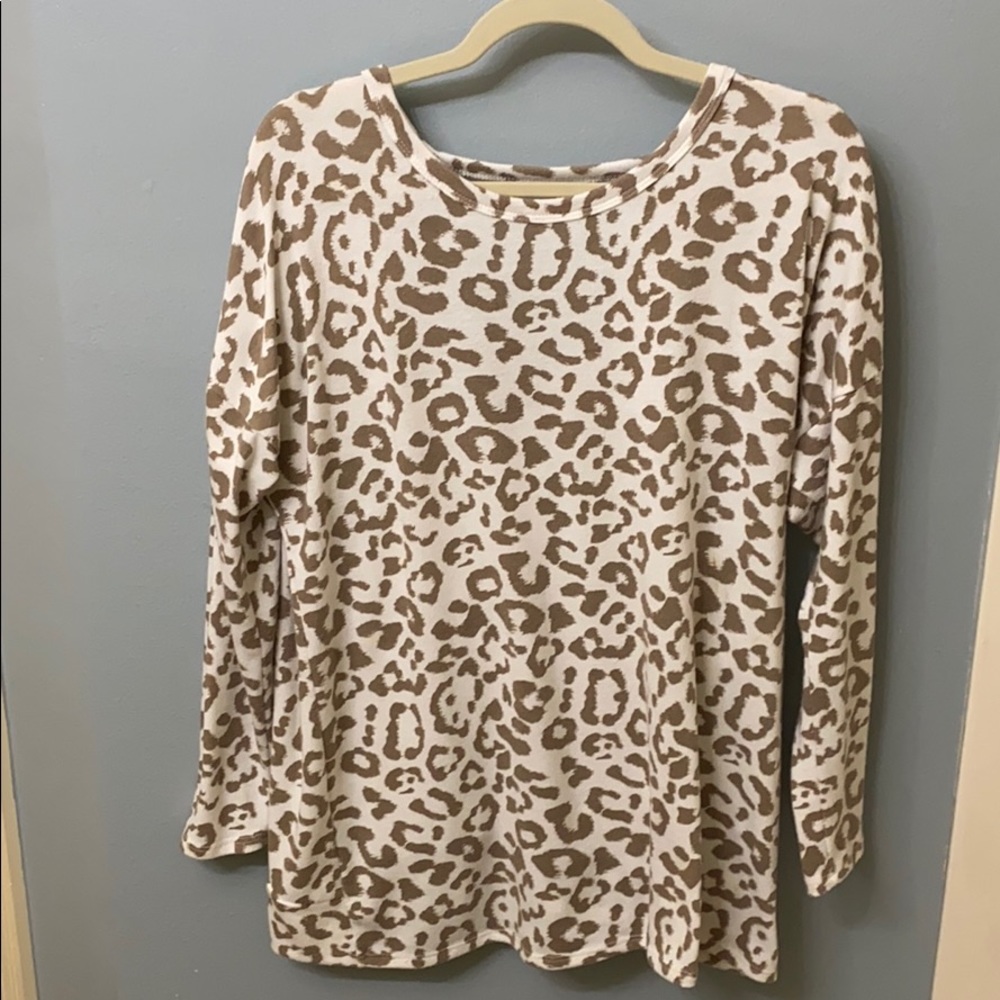First Love Leopard Soft Jersey Long Sleeve Cozy